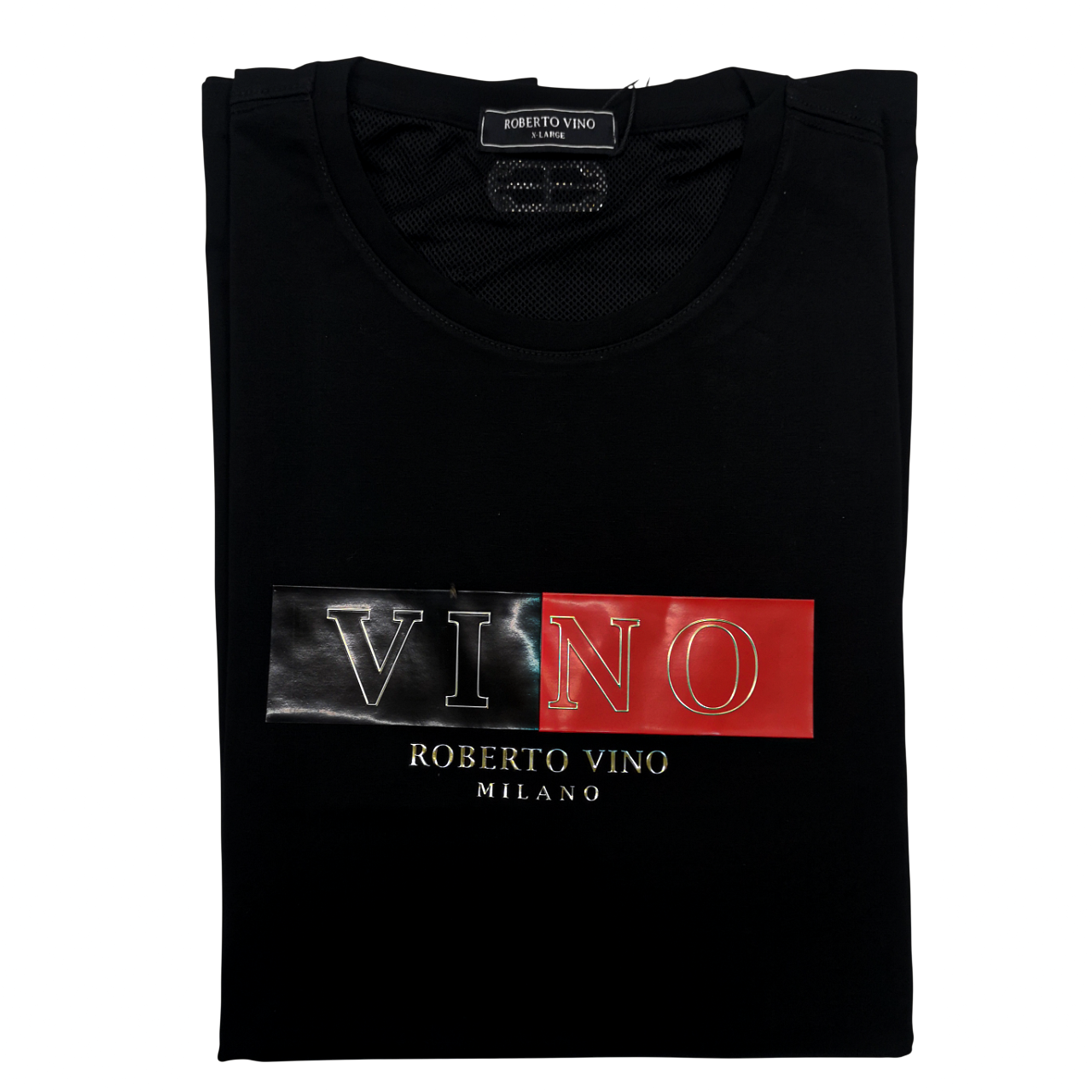 ROBERTO VINO Black Red T Shirt