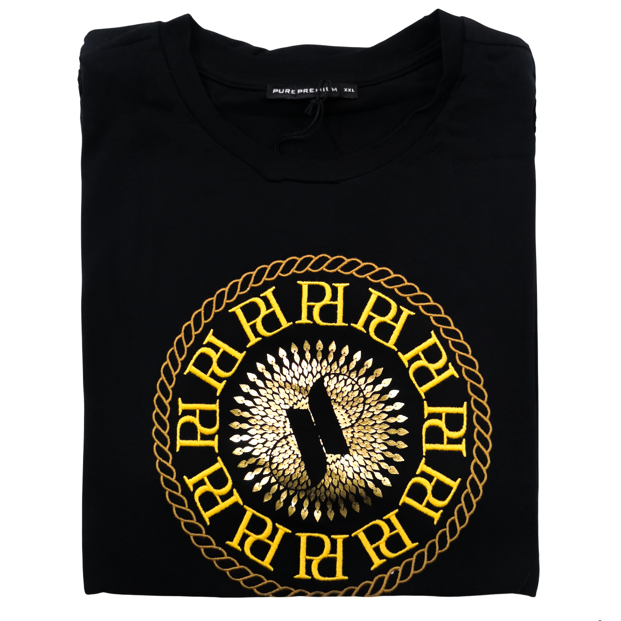 PURE PREMIUM Roman Rollette Black  T Shirt