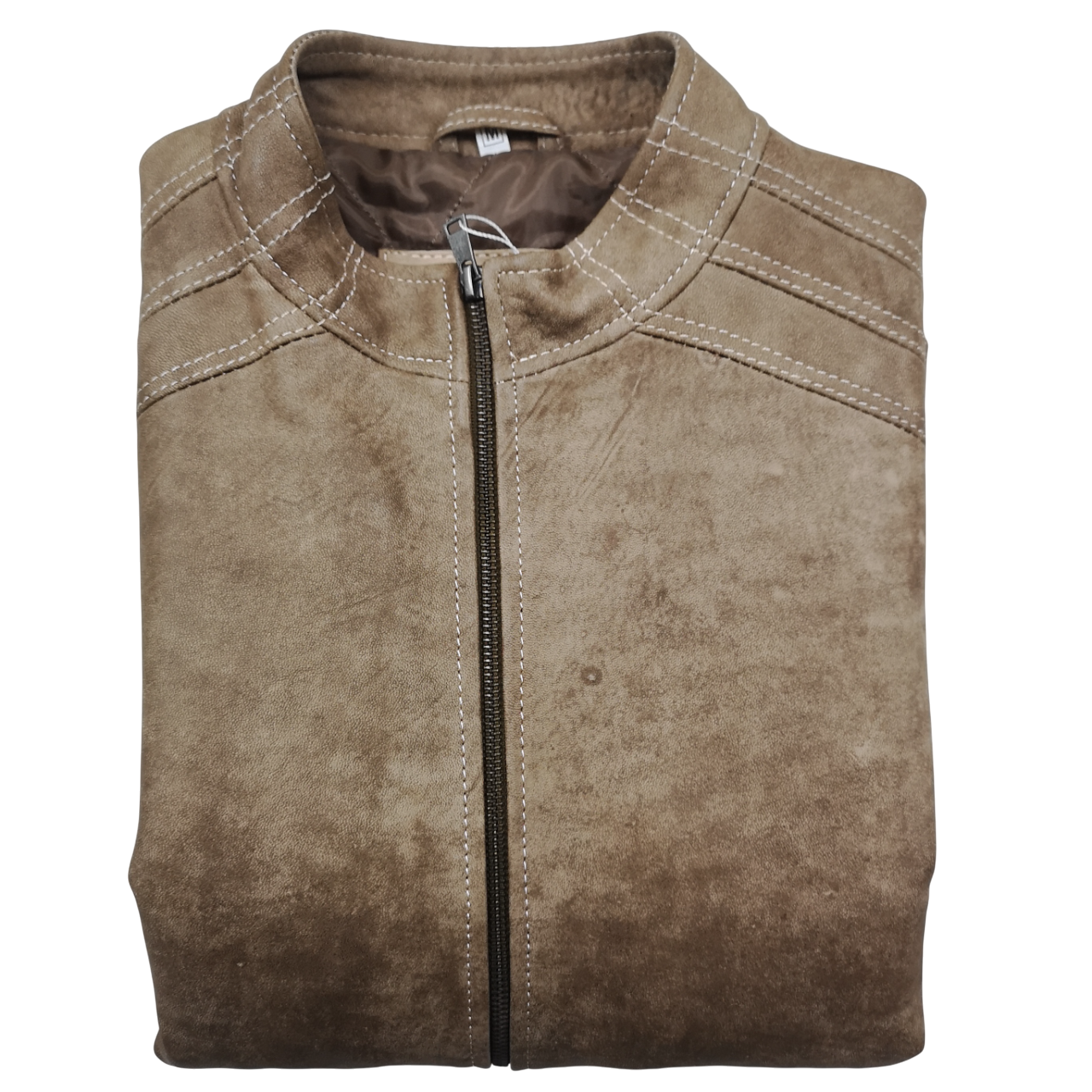 POINT Light Tan Leather Jacket Modern Fit
