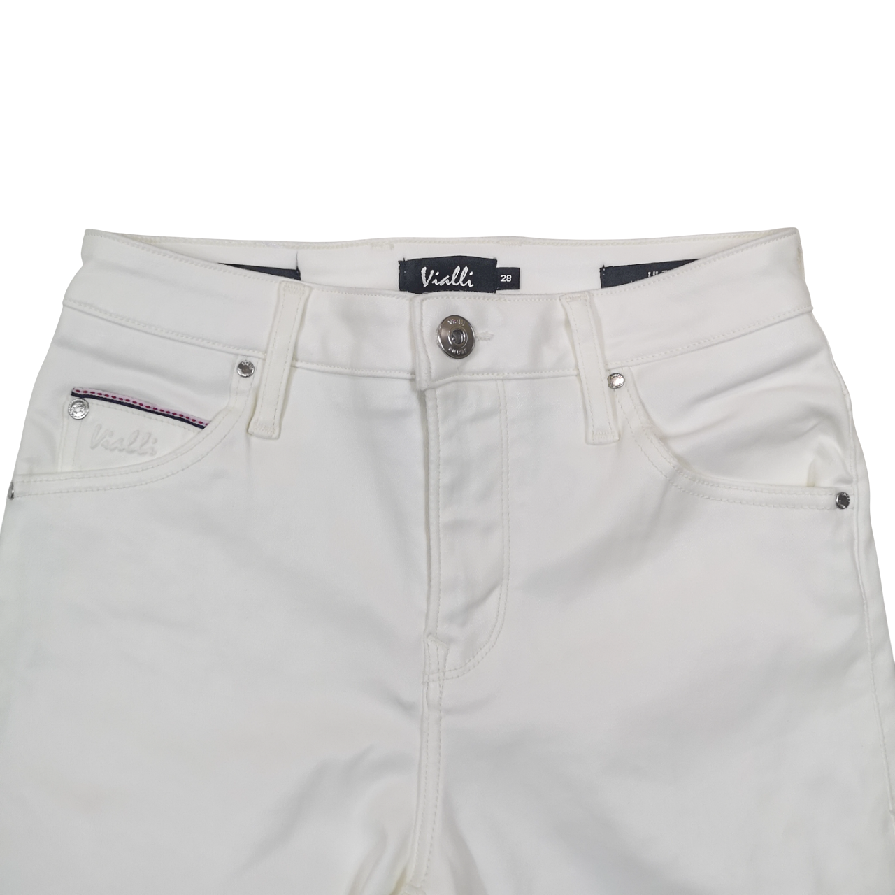 Vialli White oil Wax Ultra Fit Jean