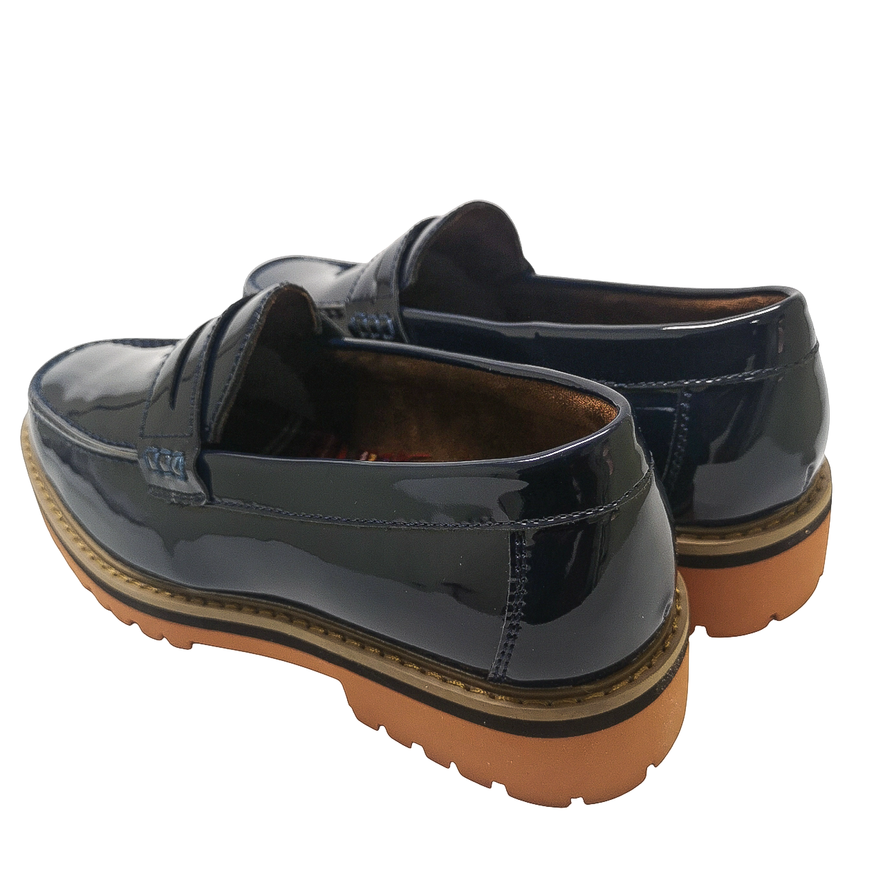 K Star 7 Patent Leather Navy Moccasin