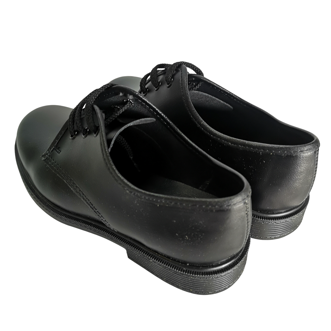 School Shoes Boys Black Lace-Up Syn