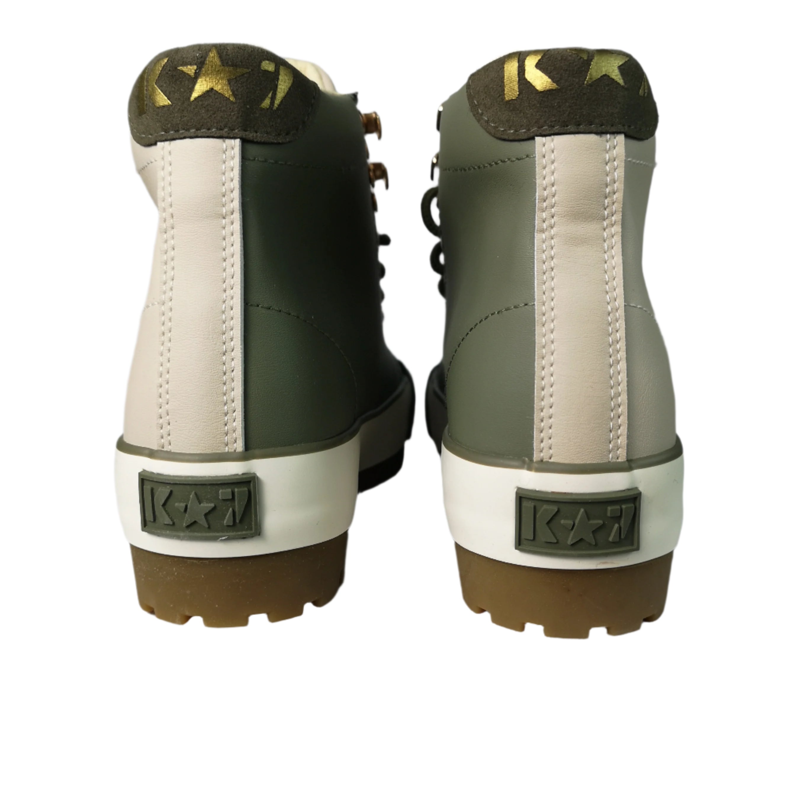 K Star 7 Caprio Lacos Olive Ladies Sneaker Boot