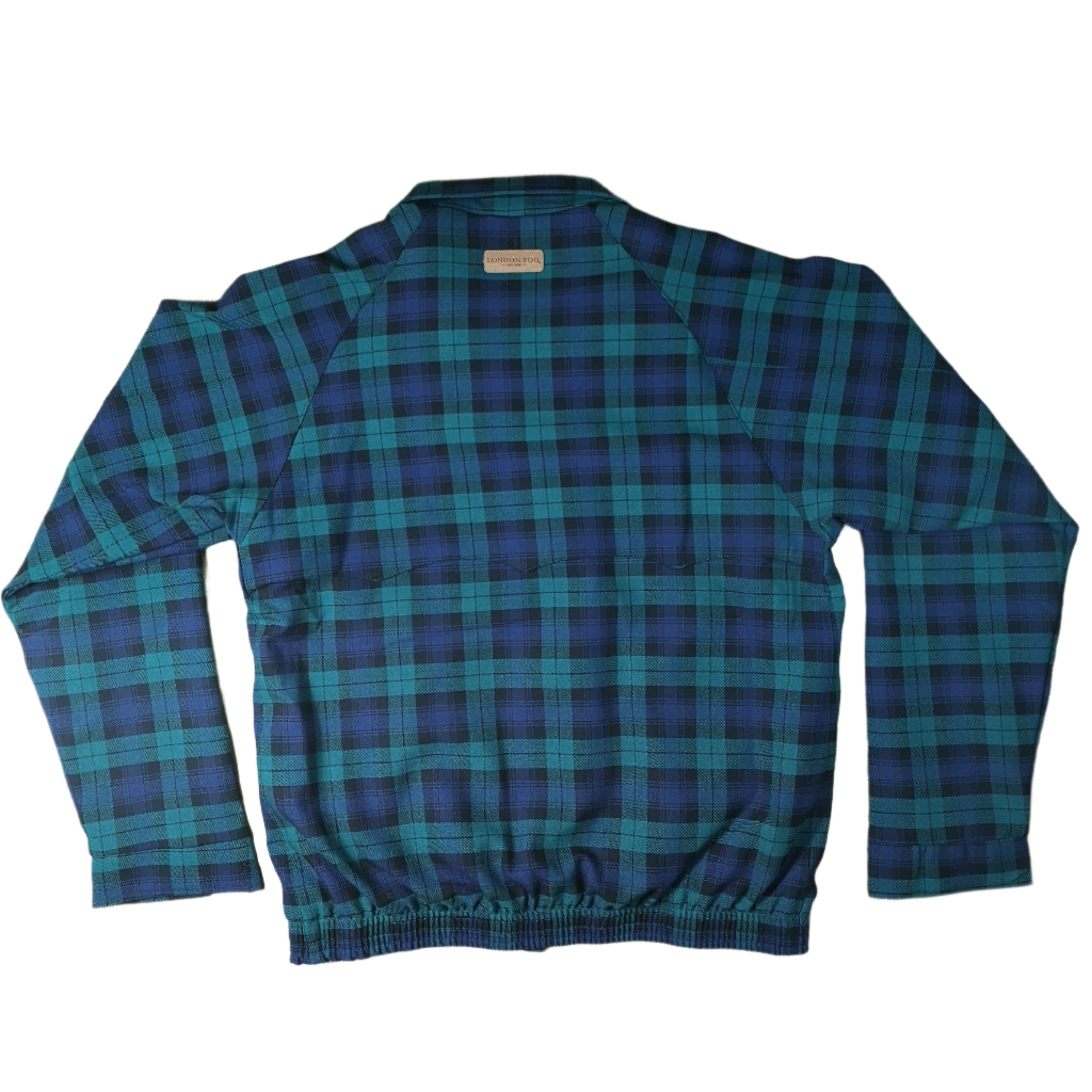 LONDON FOG Harrington CHECK HUNTING GREEN JACKET