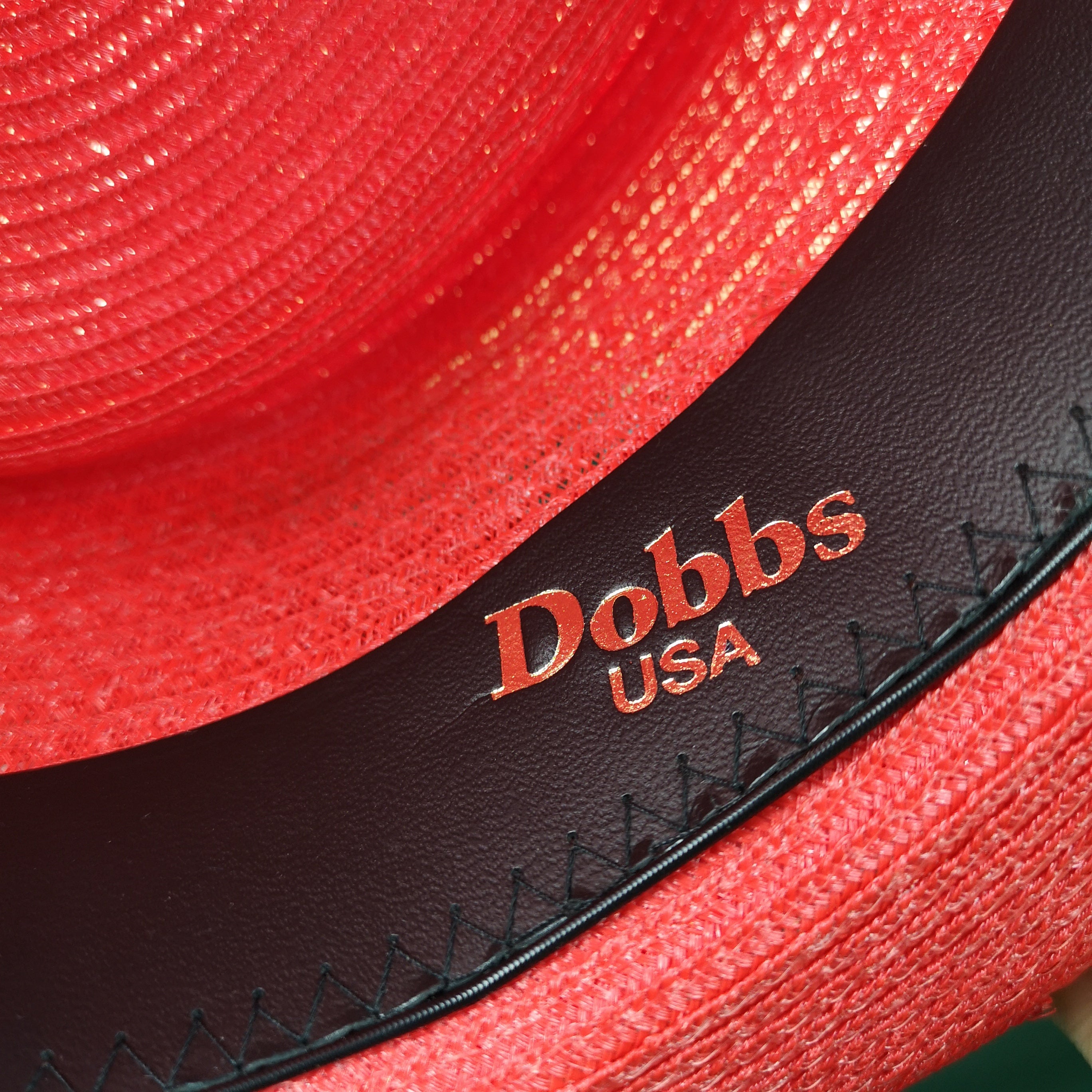 Dobbs Red Sinatra Straw Fedora Hat