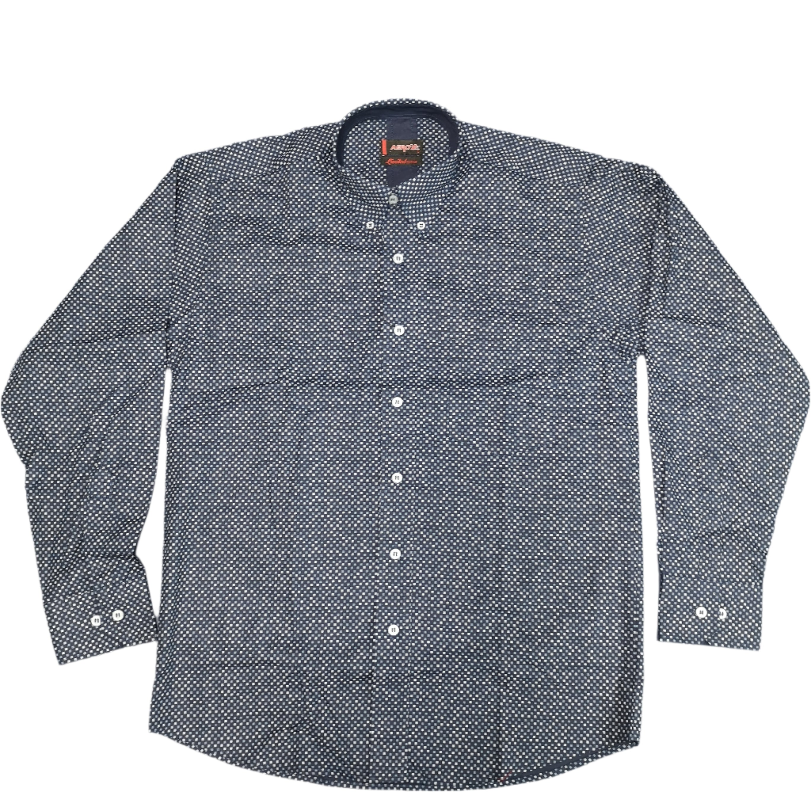Aero LS Navy Block Shirt