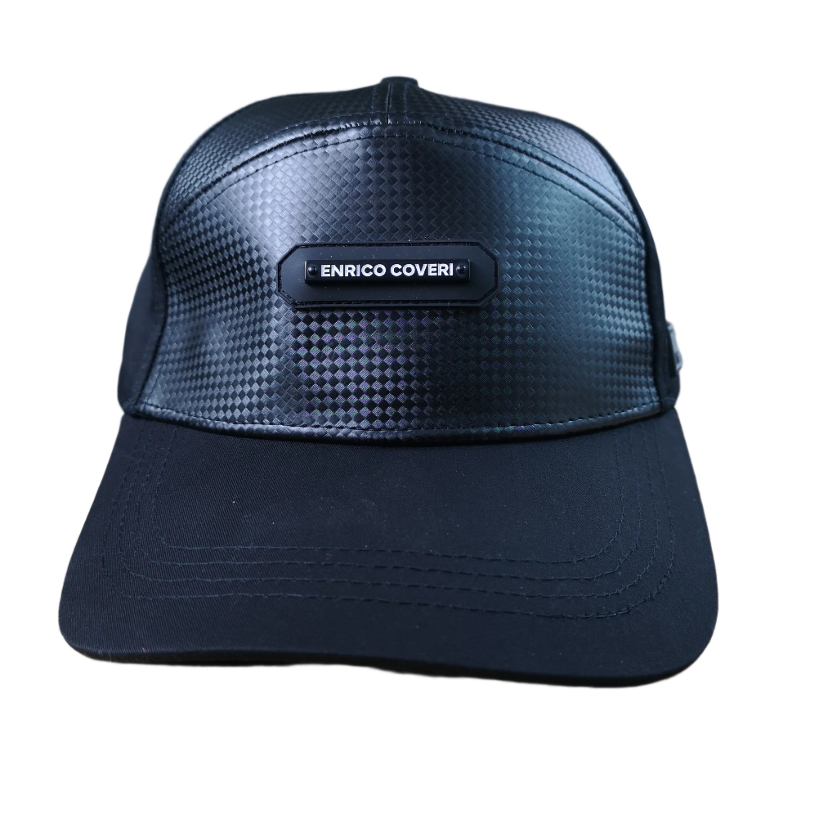 Enrico Coveri Logo Leatherback Black Cap