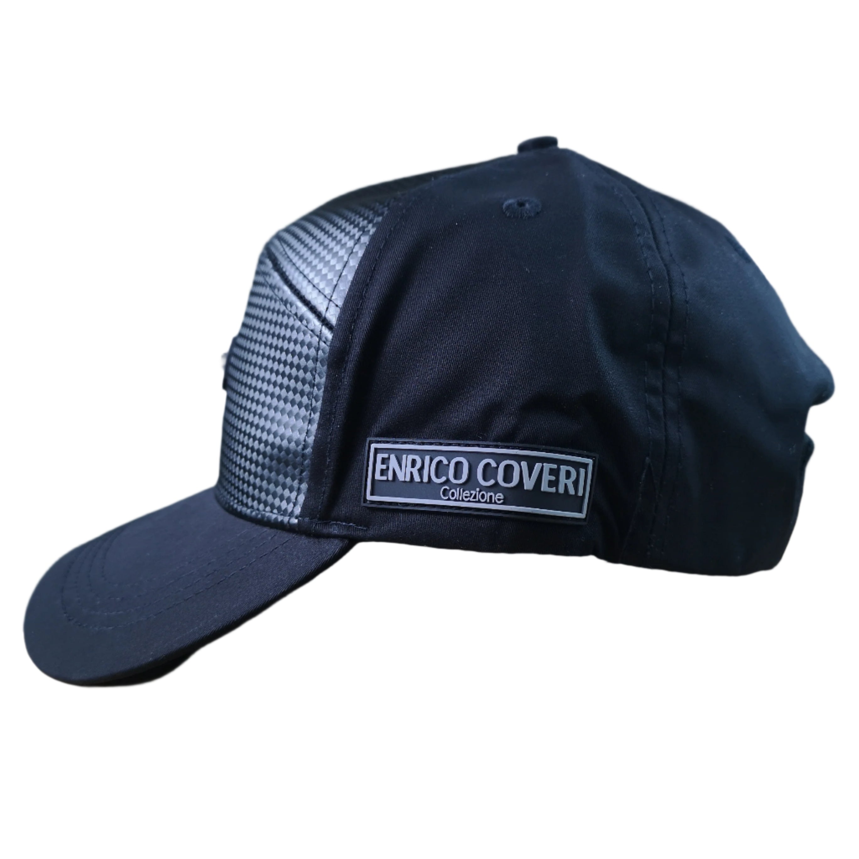 Enrico Coveri Logo Leatherback Black Cap