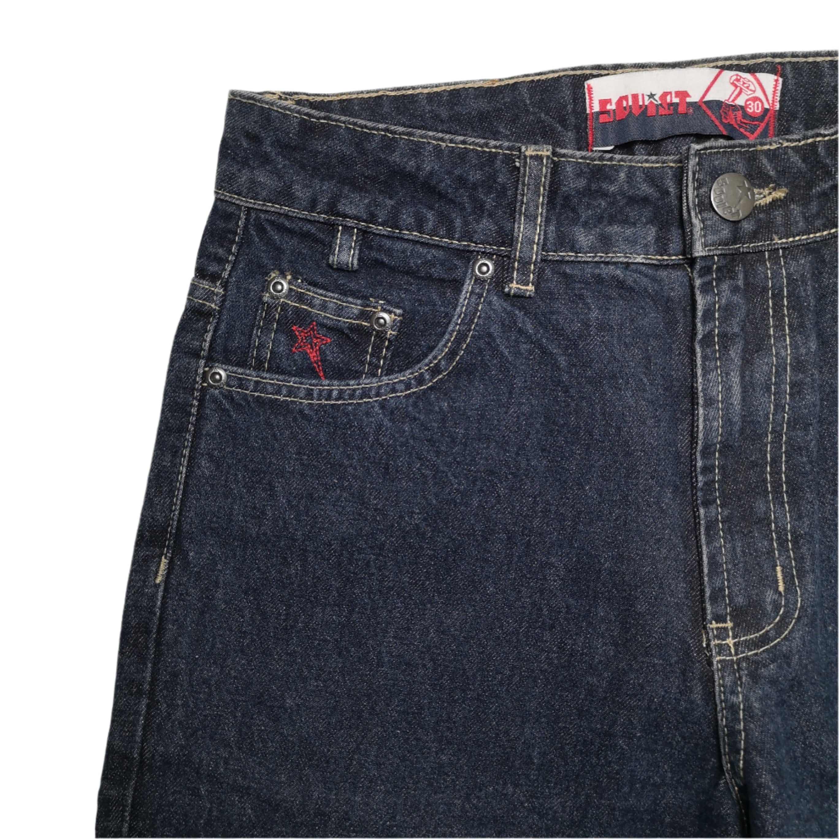 Soviet Blue Black Impact Jeans