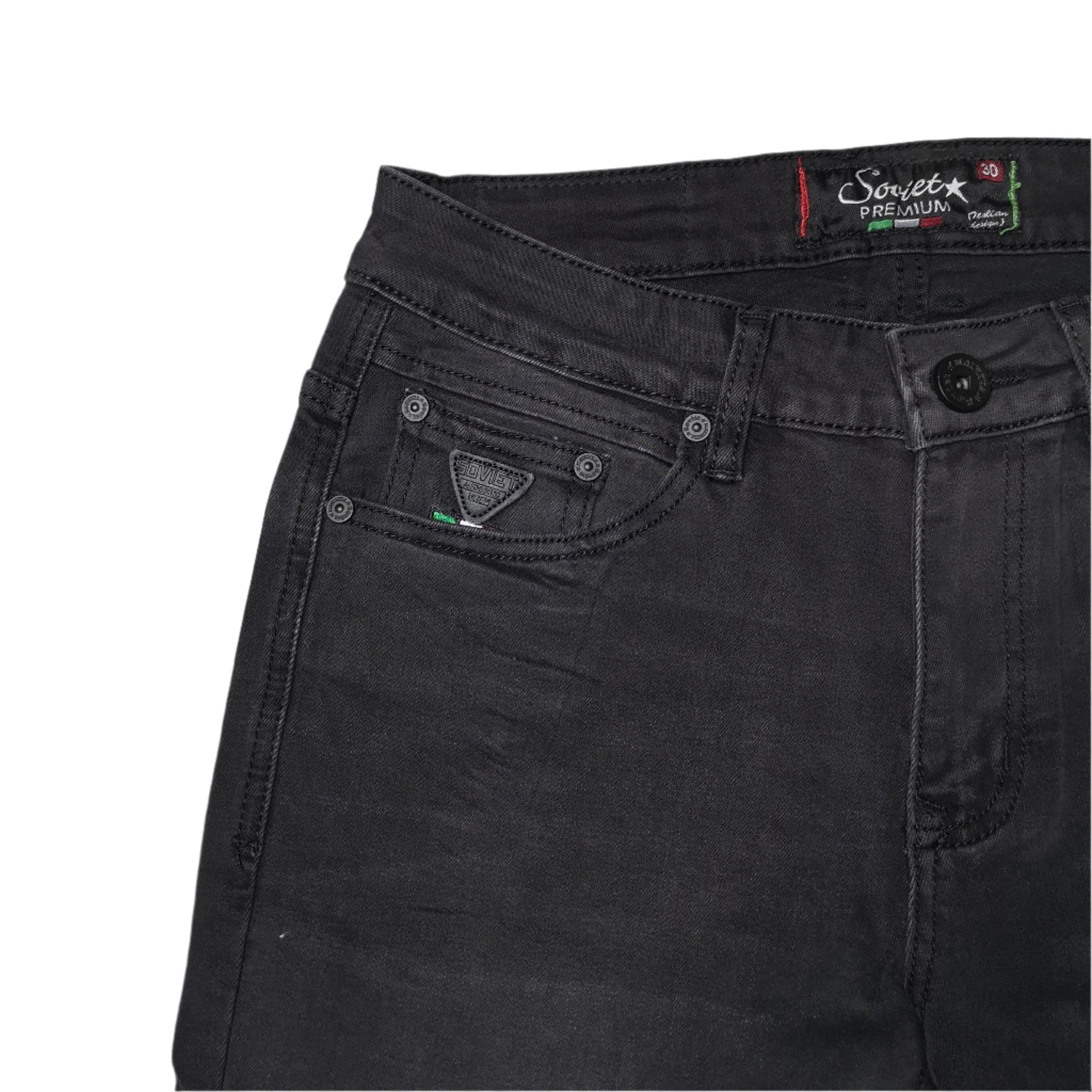 Soviet Mendrick Black Slim Jeans