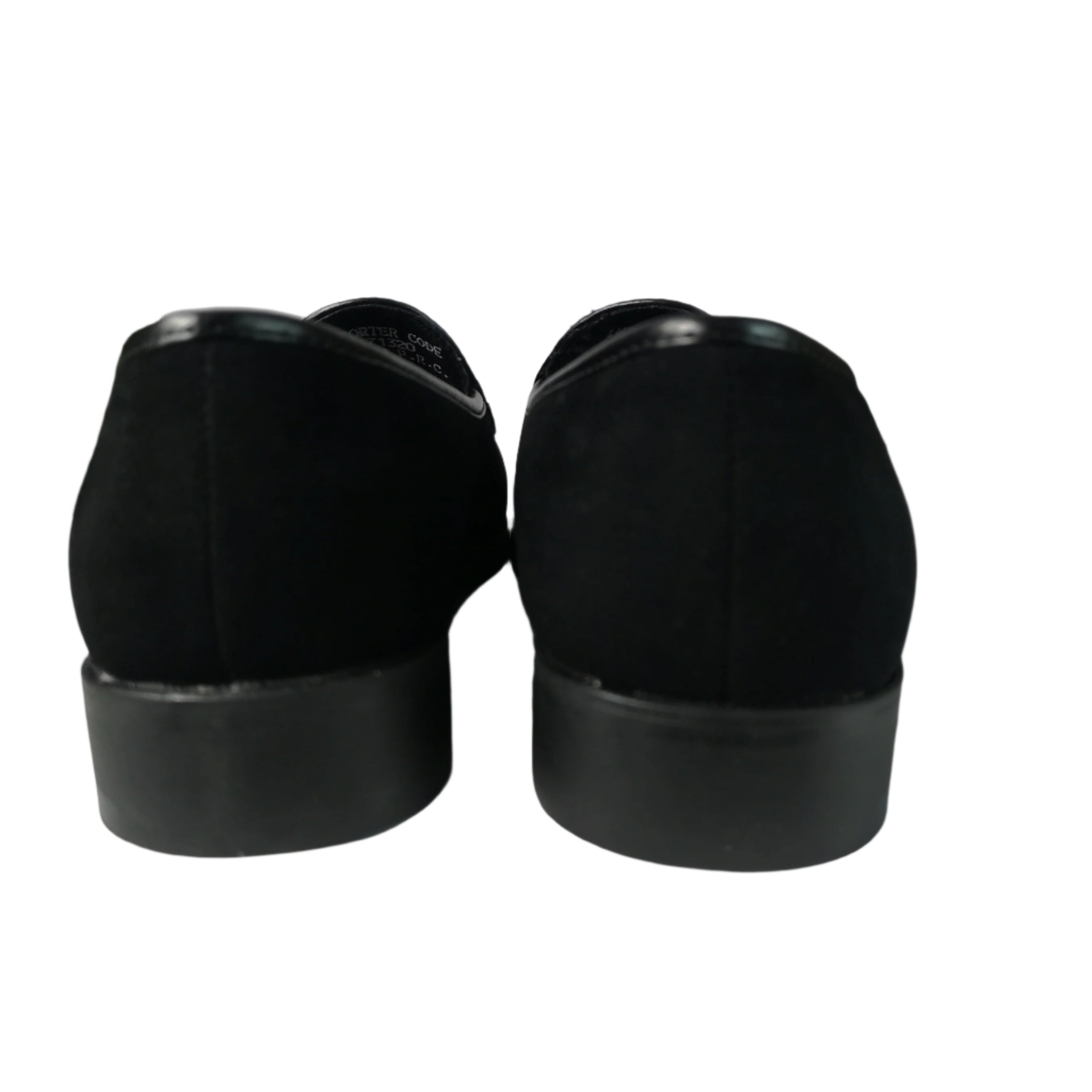 P CROUCH & CO Black Suede Shoe