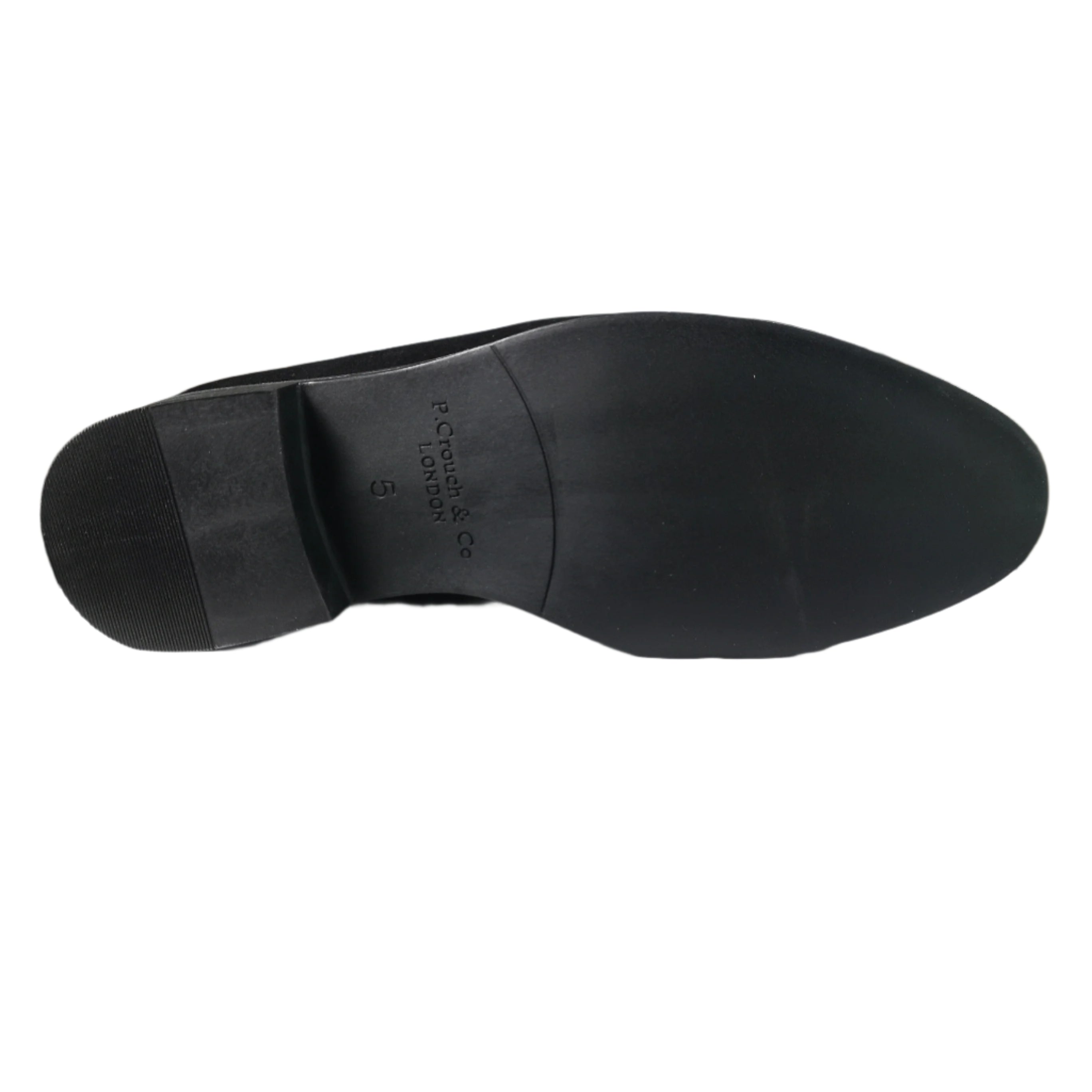 P CROUCH & CO Black Suede Shoe