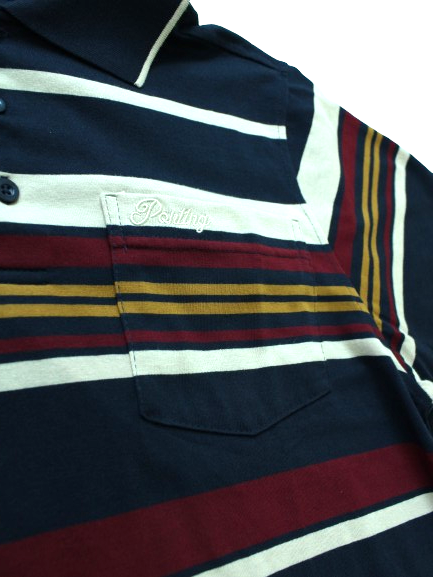 POINTING S/S Navy/Beige/Maroon Golfer