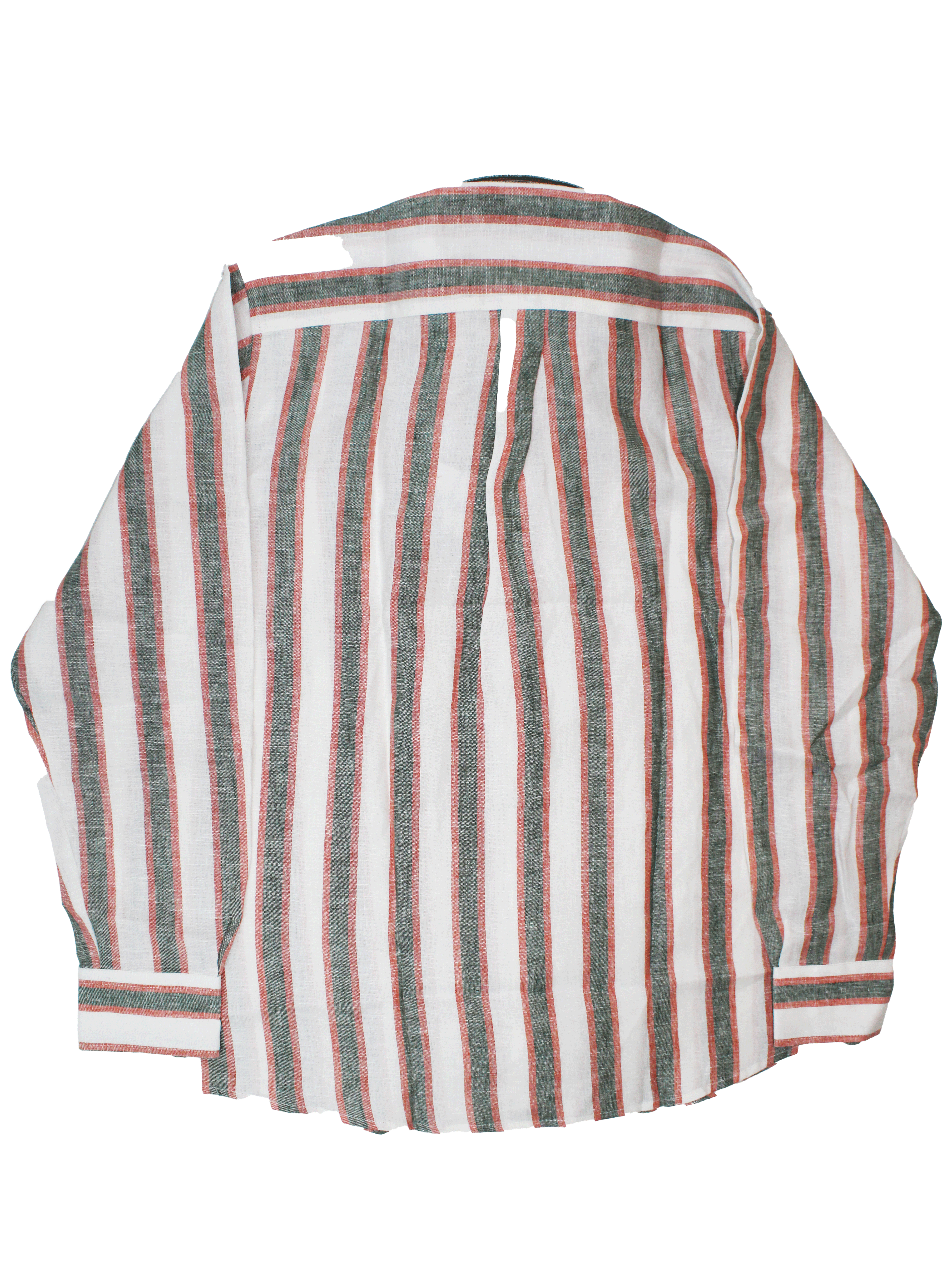 LORENZINI L/S Green/Orange White Shirt