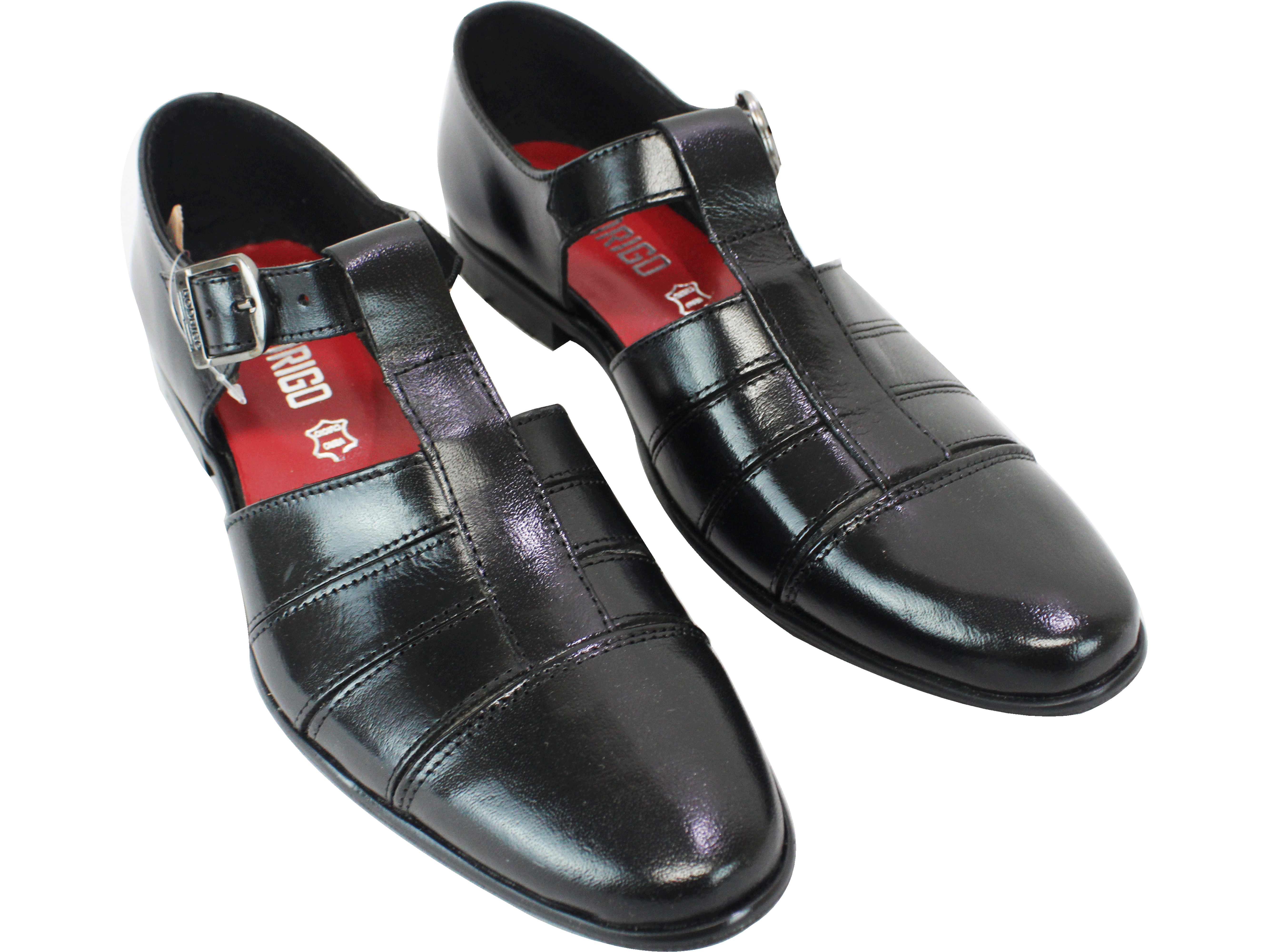 Rodrigo Black Leather Shoe Sandal
