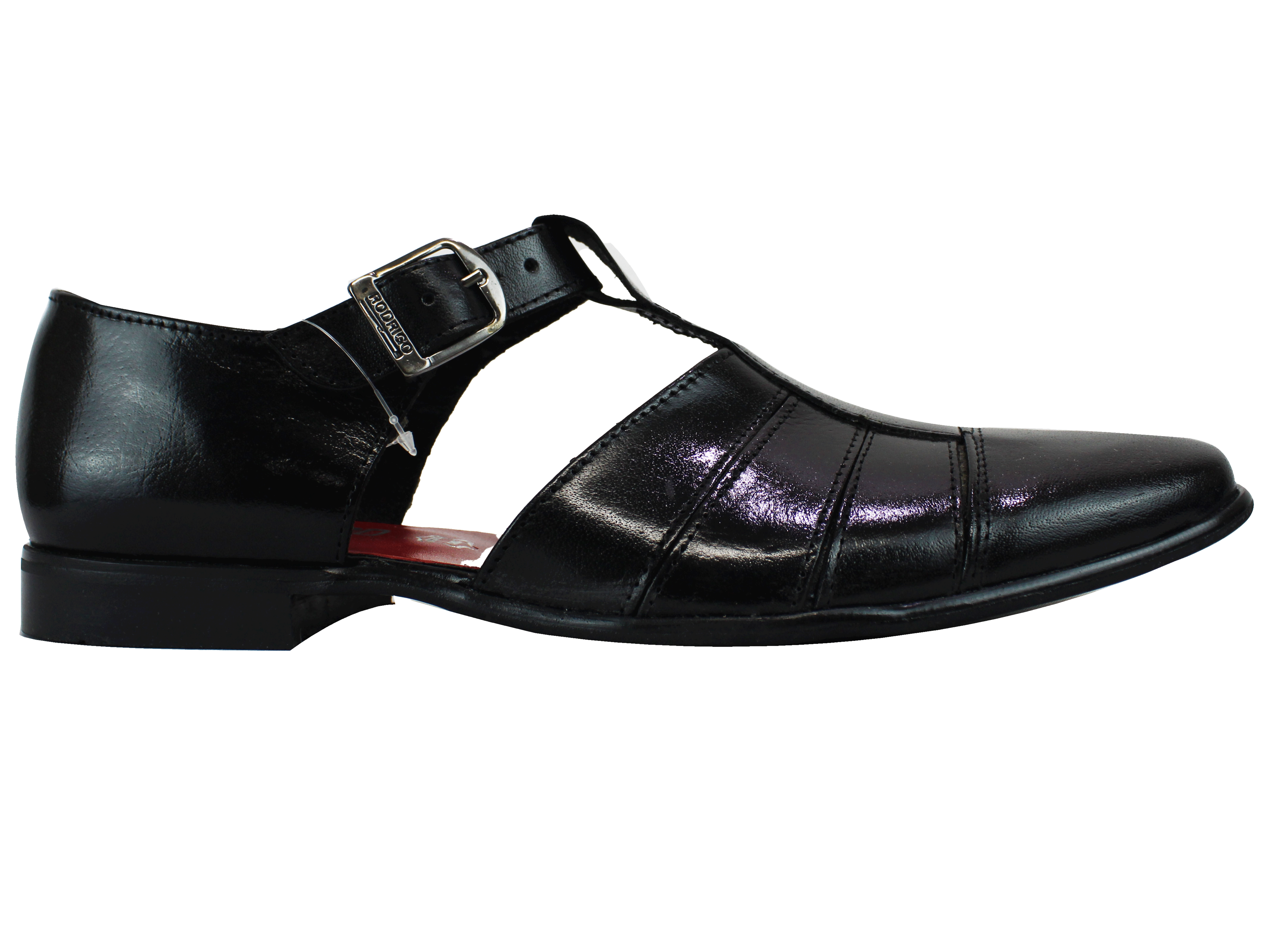 Rodrigo Black Leather Shoe Sandal