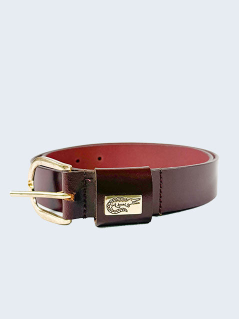 Kaytex Dark Brown Crocodile Emblem Belt