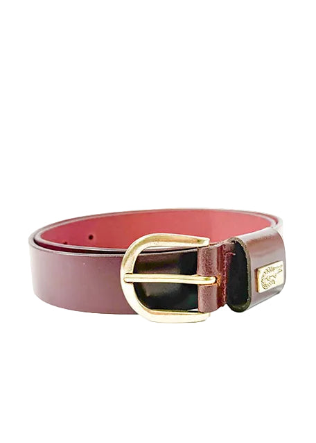 Lacoste Burgundy Leather Belt