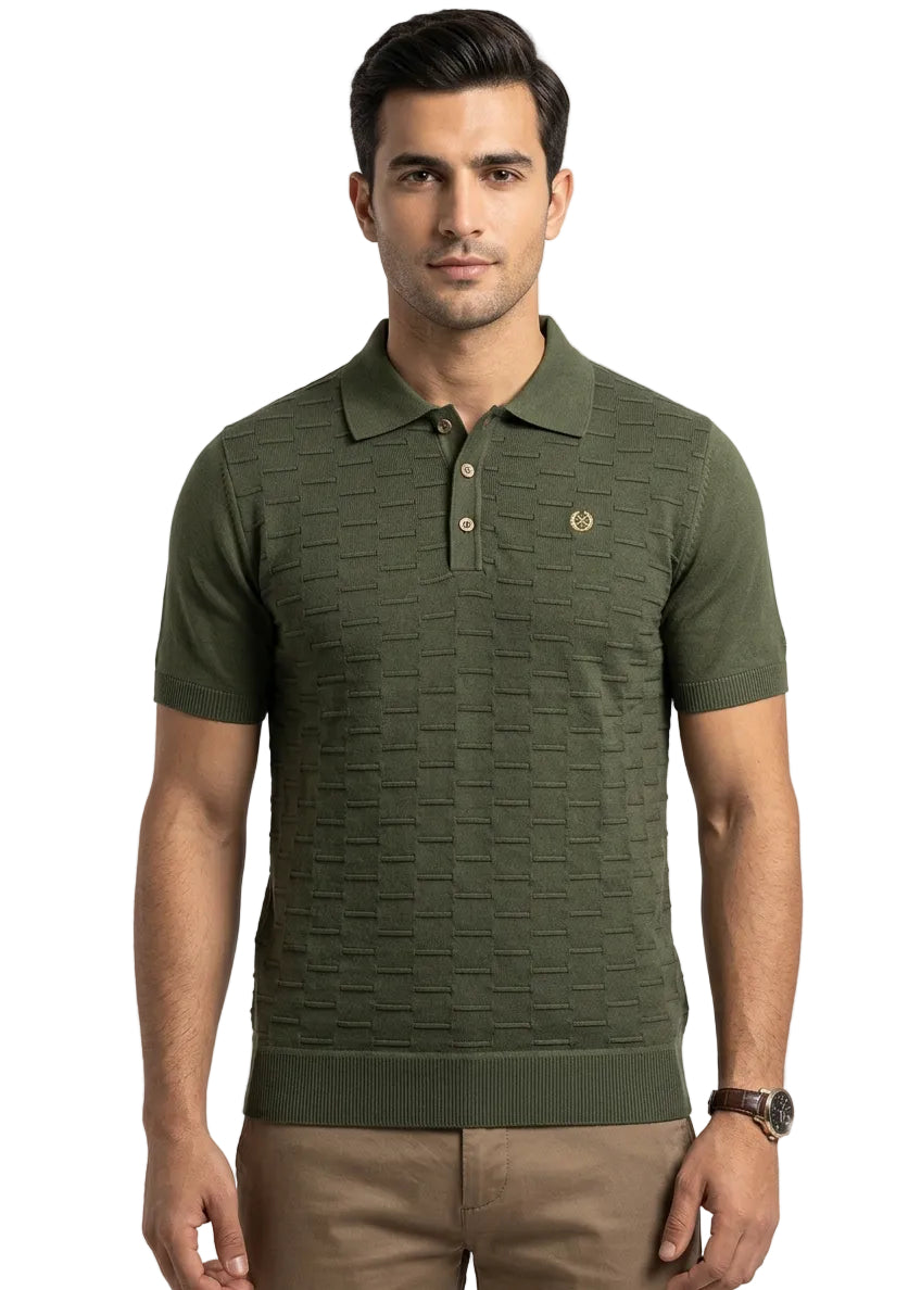 Klevas Louise Dark Olive Knit Golfer