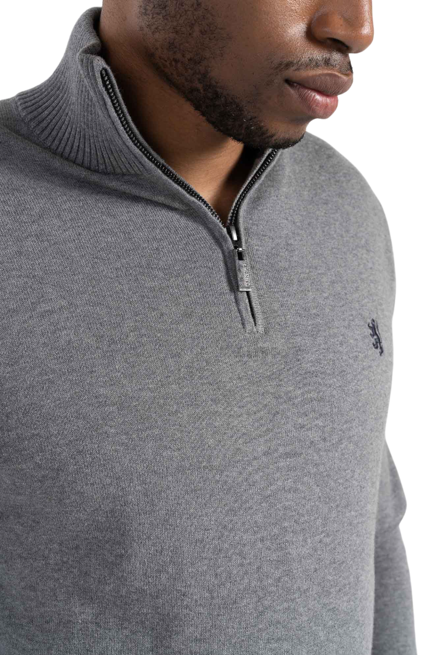 Pringle Grey Sweater 1/4 Zip KnitWear