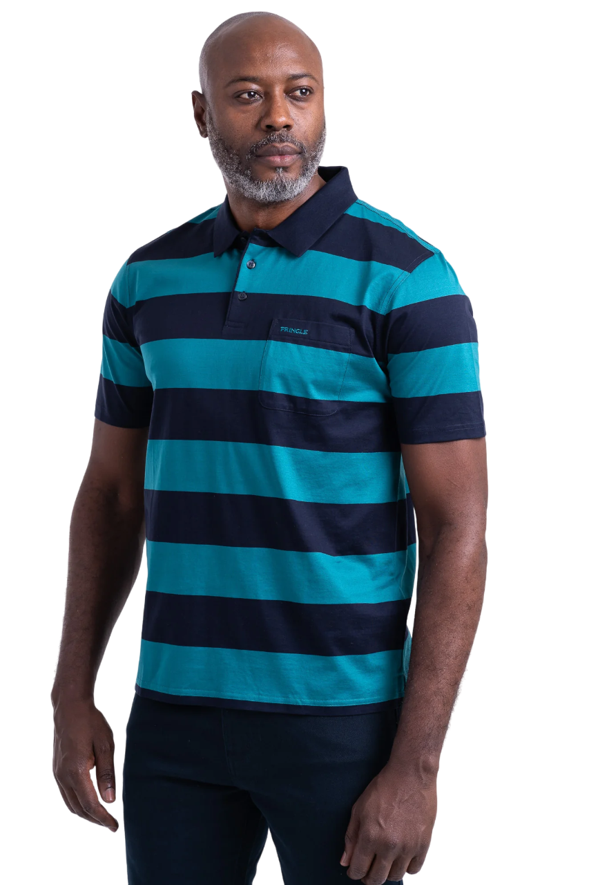 Pringle Teal Double Mercerized Golfer