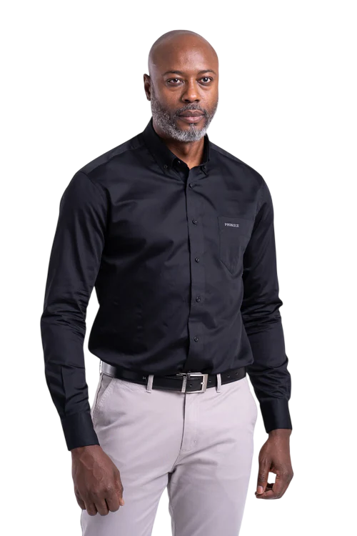 Pringle LS Black Regular Classic Fit Shirt