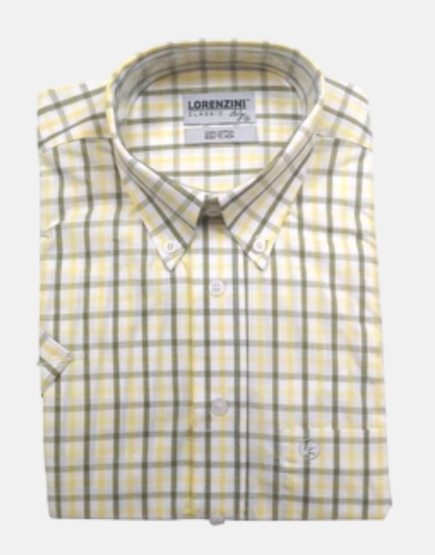 Lorenzini SS Yellow Check Shirt