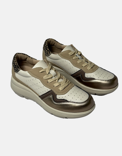 Hush Puppies Ladies Jolanda Gold Sneaker