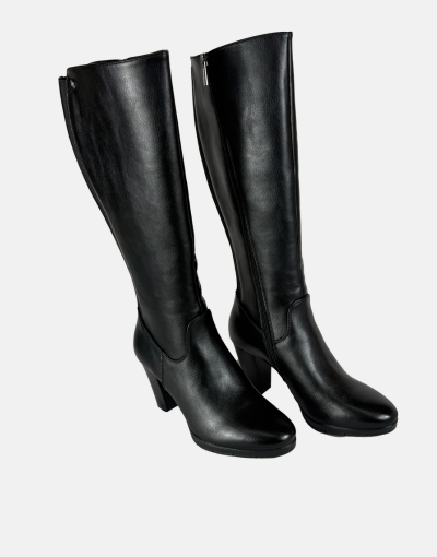 Hush Puppie Leather Soft Matana Black Boots