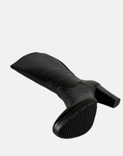 Hush Puppie Leather Soft Matana Black Boots