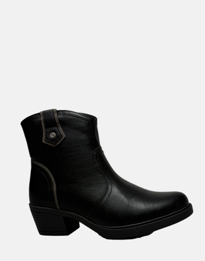 Hush Puppies Leather Soft Haruka Black Boot