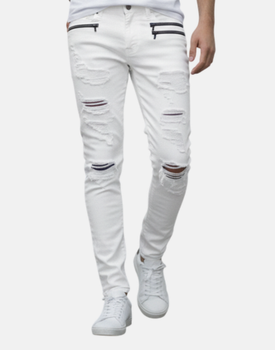 Pure Premium White Vicento Skinny Jeans