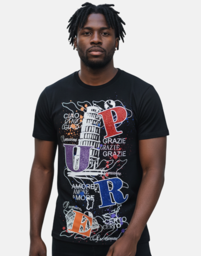 Pure Premium Italian Torre Black T-Shirt