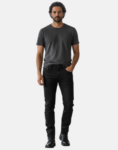 Pure Premium Zobra Black Oil Wax Jeans
