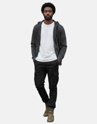 Pure Premium Clint Black Cargo Pants