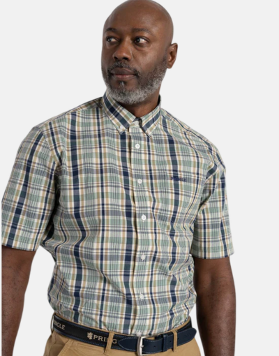 Pringle SS Green Check Shirt