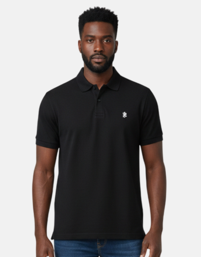 Pringle of Scotland Austyn Pique Black Golfer