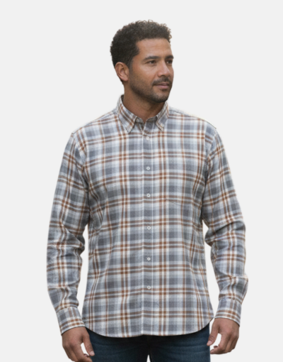 AERO Light Blue/Brown L/S Shirt