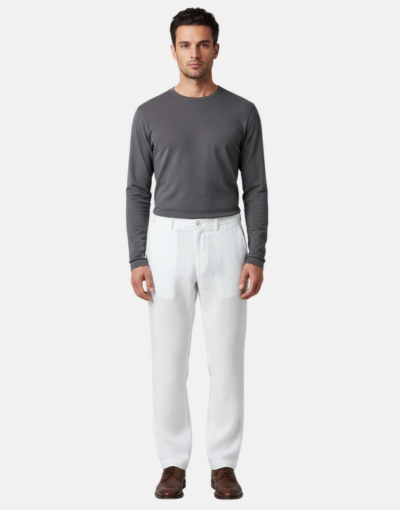 Marco Linen White Trousers