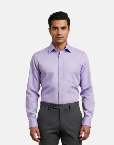 LORENZINI Regular Purple LS Shirt