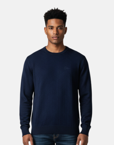 Carducci Navy Knitwear Jersey