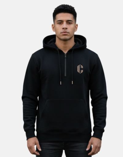 Csquared Paolo Stone Black 1/4 Zip Hoody