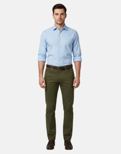 Carducci Olive Slim Fit Chino