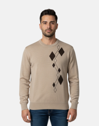 NEW GENTS Oat Meal Crew Neck Knitwear