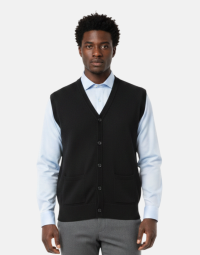 NEW GENTS Black Cardigan Knitwear