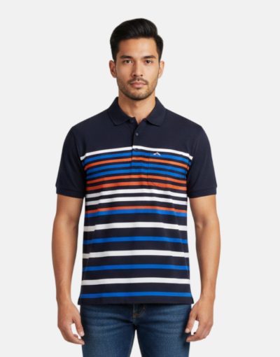Urban Adventure Navy Stripe SS Golfer