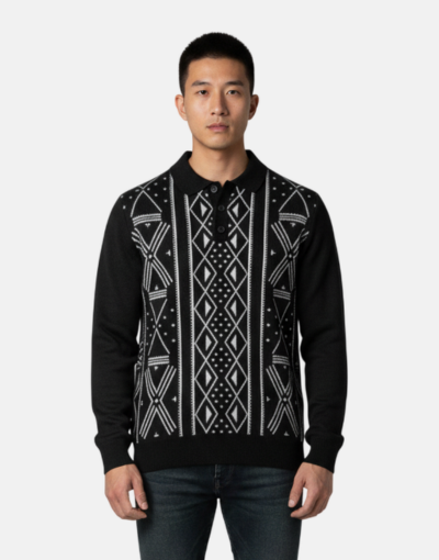 Rob Roy Traditional Black Golfer Knitwear