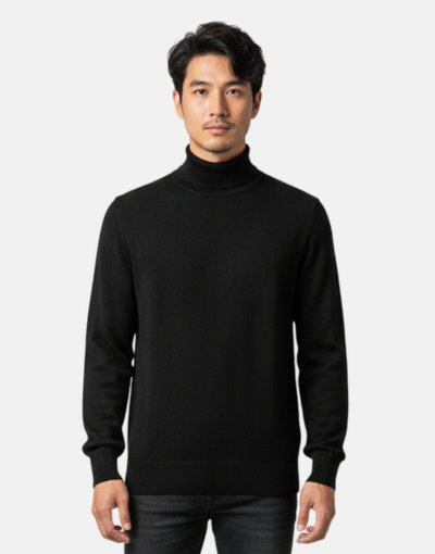 New Gents Polo Neck MK127 Black