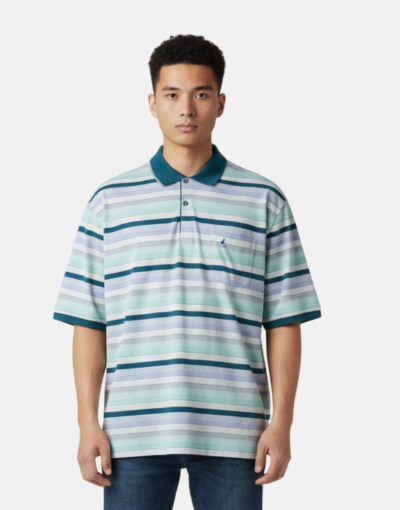 Zuccino Italy Double Mecerized Stripe Golfer