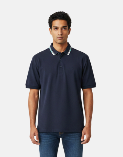 Zuccino Italy SS Double Mercerized Navy Golfer